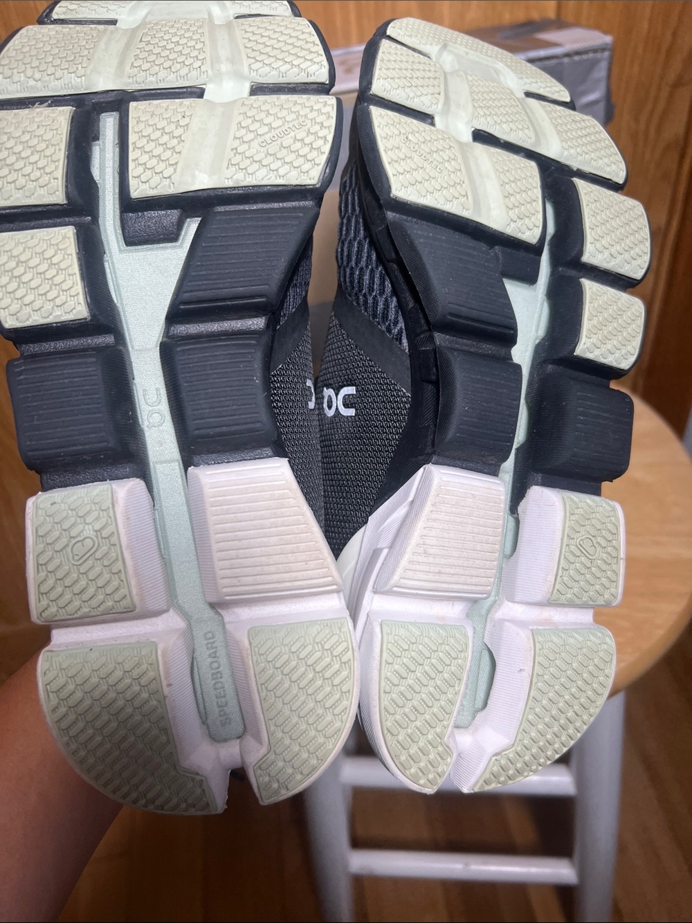 On Running Black and Mint Green Cloudnova Athletic Shoes - Picture 6 of 7